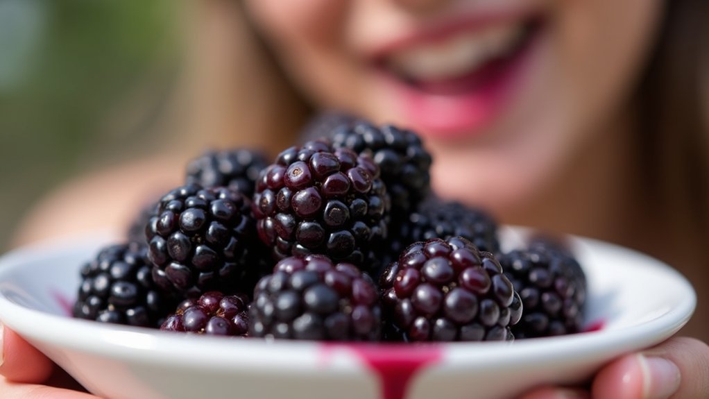blackberries can stain teeth