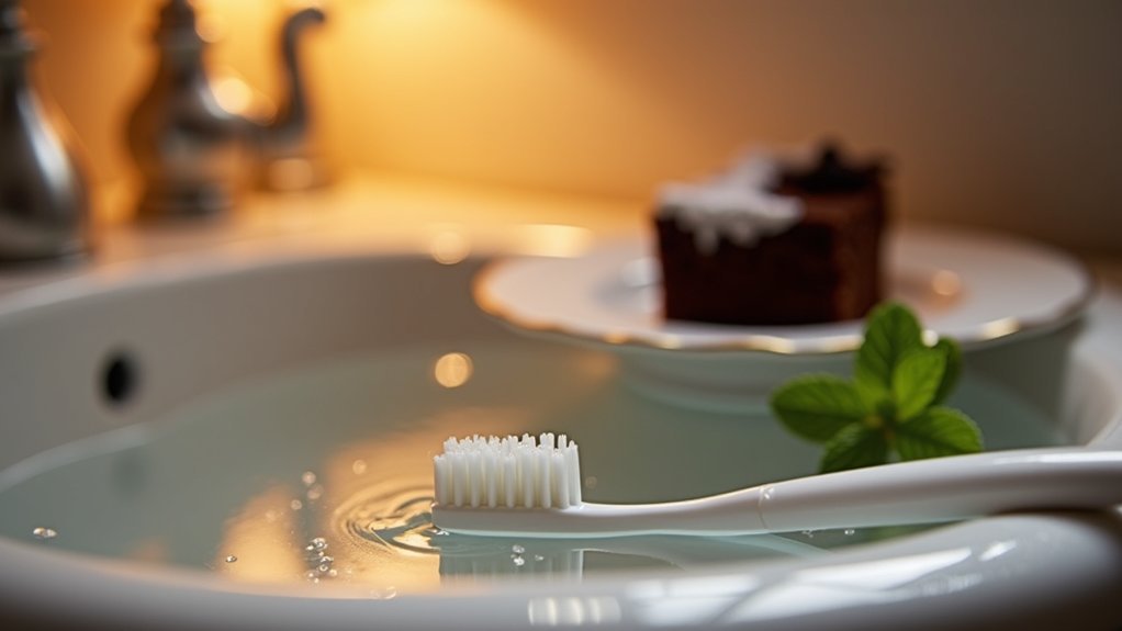 brushing teeth before eating