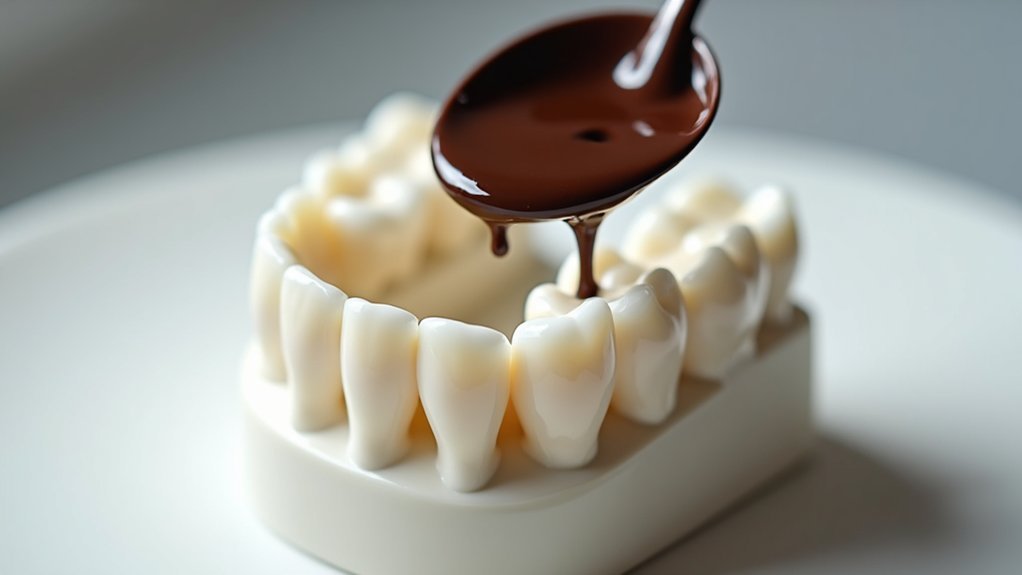 chocolate can stain teeth