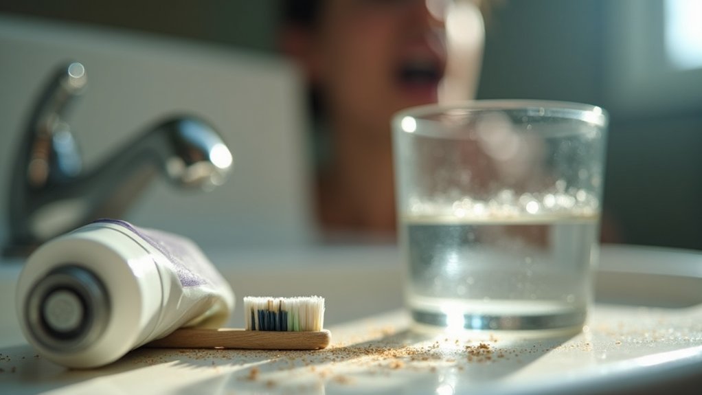 dental hygiene and throat discomfort