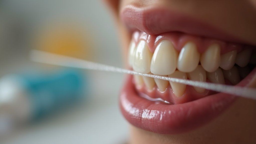 floss trapped between teeth