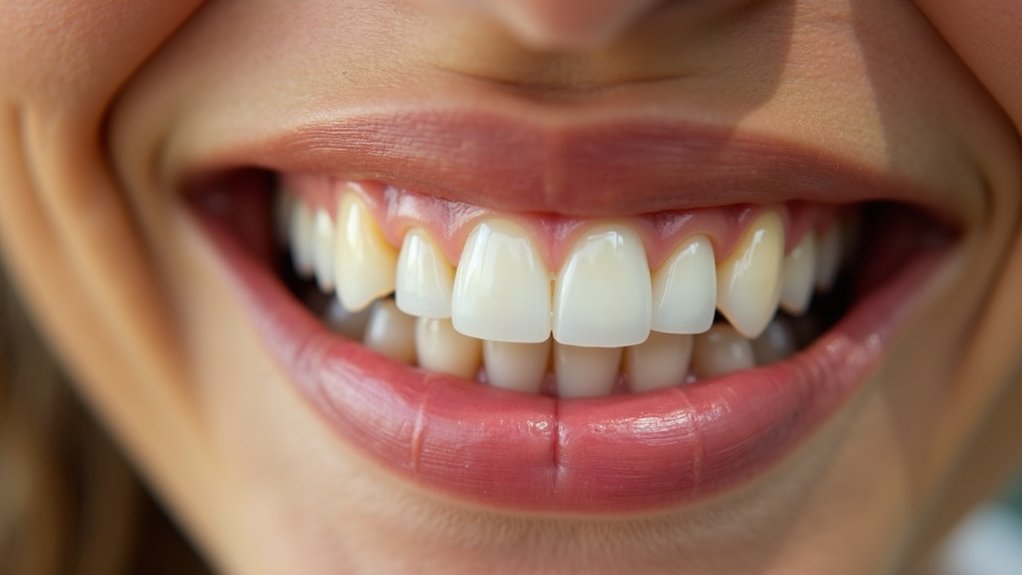 front teeth filling visibility