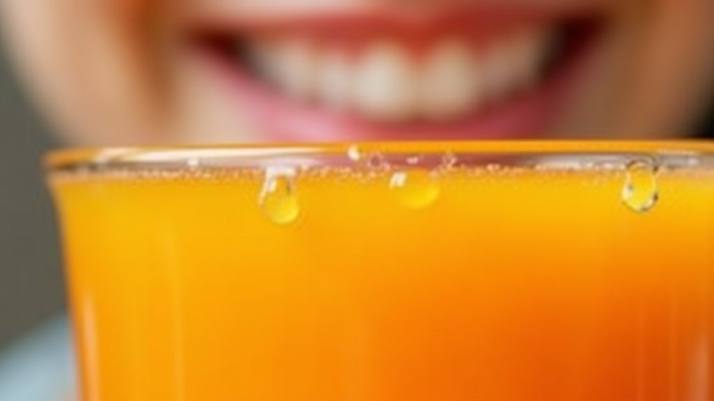 orange juice can stain